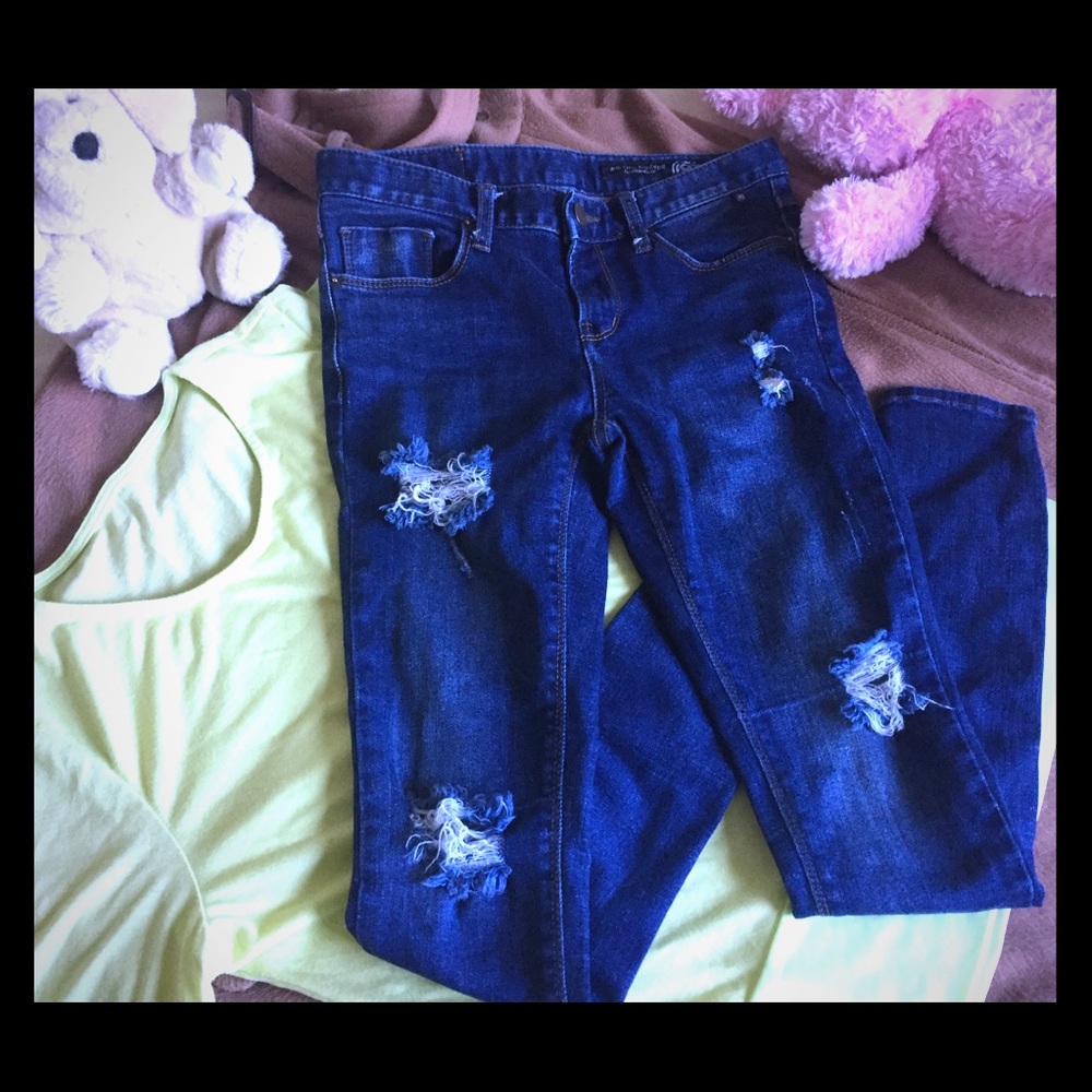 👖👚10 for 2 set👚👖 Tattered Jeans and Blouse.